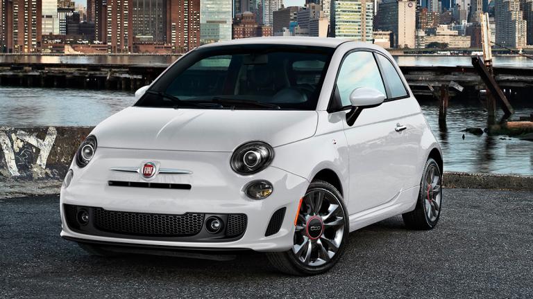 2018 Fiat 500 in white.